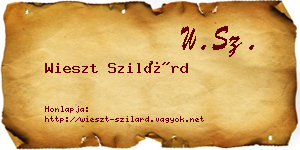 Wieszt Szilárd névjegykártya