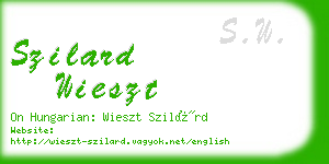 szilard wieszt business card